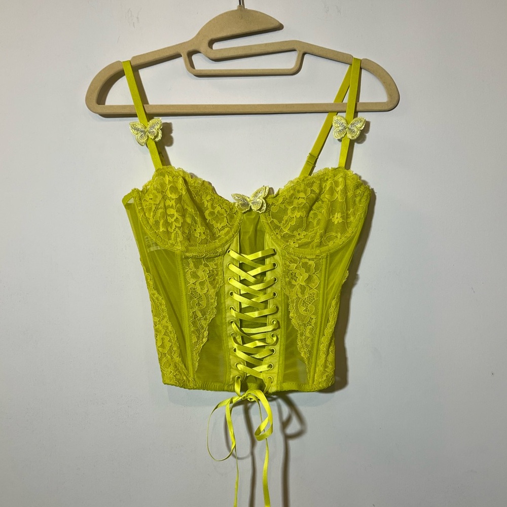 Betsey Johnson Green Butterfly Corset